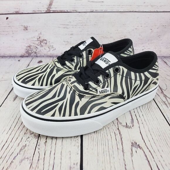 *SALE New Van's Doheny Decon Metallic Zebra Sneakers - Picture 4 of 9